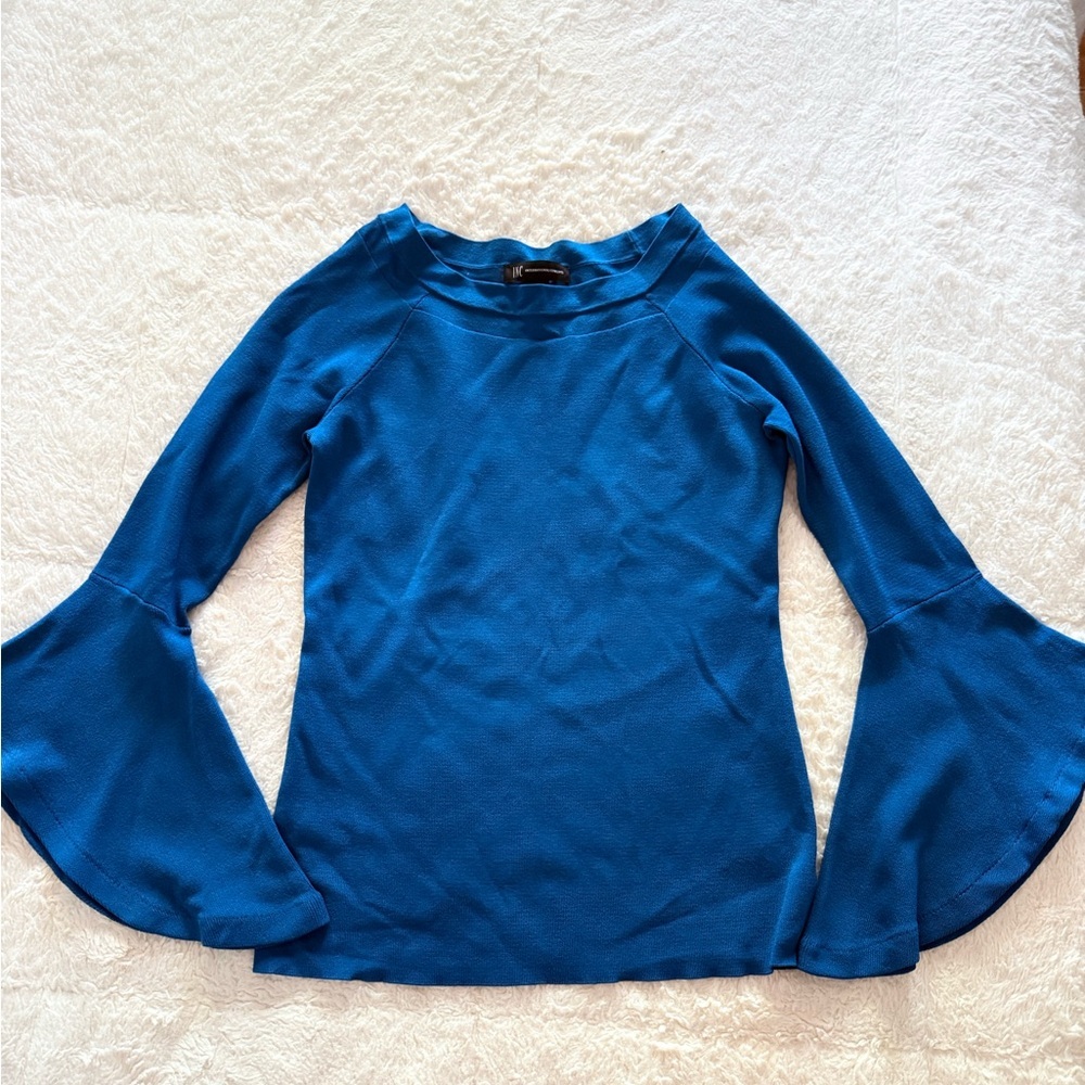 INC International Concepts Blue Bell Sleeve Top | Size M